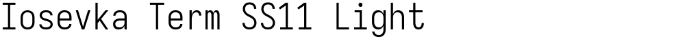 Iosevka Term SS11 Light