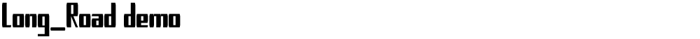 Long_Road demo