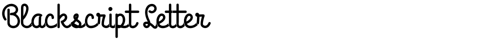 Blackscript Letter