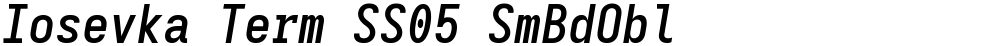 Iosevka Term SS05 SmBdObl