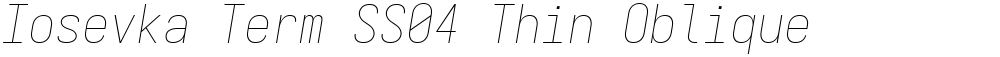 Iosevka Term SS04 Thin Oblique