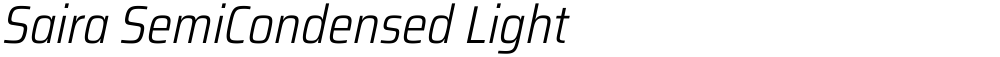 Saira SemiCondensed Light