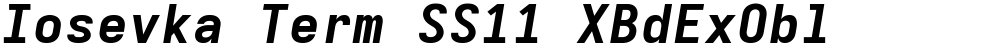 Iosevka Term SS11 XBdExObl