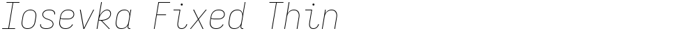 Iosevka Fixed Thin