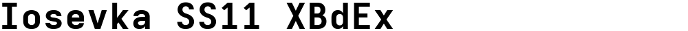 Iosevka SS11 XBdEx