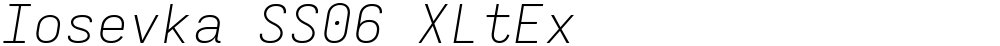 Iosevka SS06 XLtEx