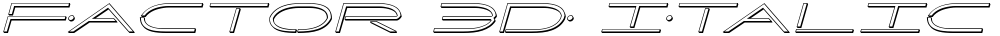 Factor 3D Italic