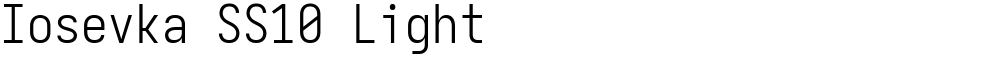 Iosevka SS10 Light
