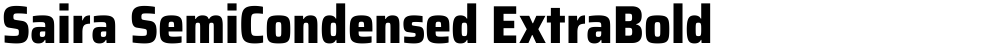 Saira SemiCondensed ExtraBold