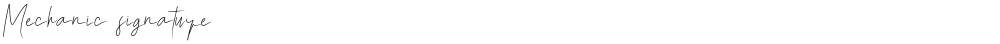 Mechanic signature