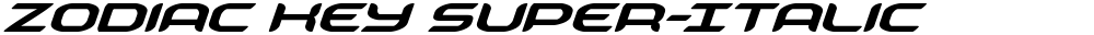 Zodiac Key Super-Italic