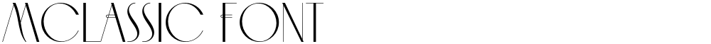 MCLASSIC FONT