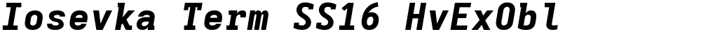 Iosevka Term SS16 HvExObl