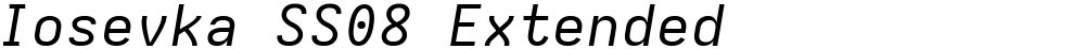 Iosevka SS08 Extended