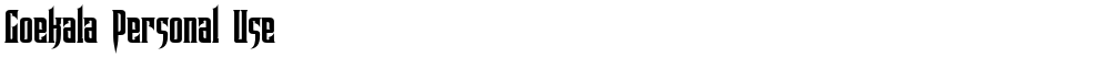Goekala Personal Use