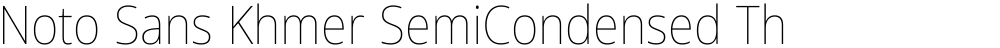 Noto Sans Khmer SemiCondensed Thin
