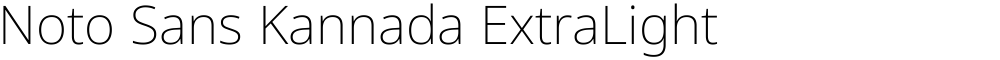Noto Sans Kannada ExtraLight