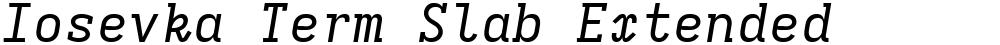 Iosevka Term Slab Extended