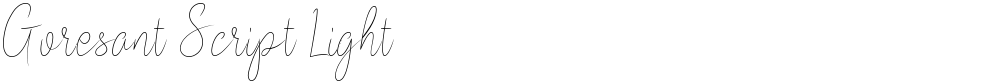 Goresant Script Light