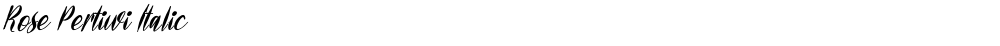 Rose Pertiwi Italic