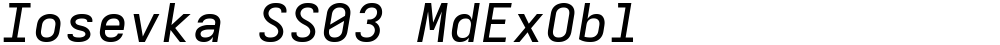 Iosevka SS03 MdExObl
