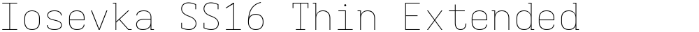 Iosevka SS16 Thin Extended