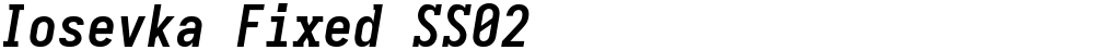 Iosevka Fixed SS02