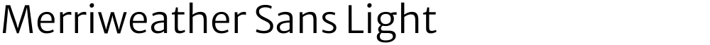 Merriweather Sans Light
