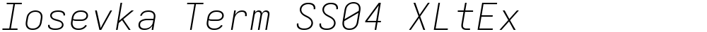 Iosevka Term SS04 XLtEx