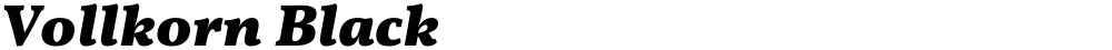 Vollkorn Black
