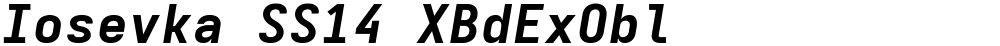 Iosevka SS14 XBdExObl