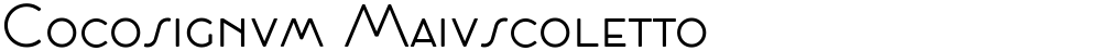 Cocosignum Maiuscoletto