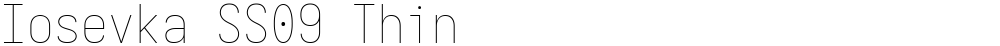 Iosevka SS09 Thin