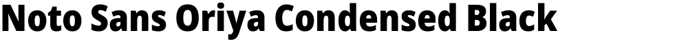 Noto Sans Oriya Condensed Black