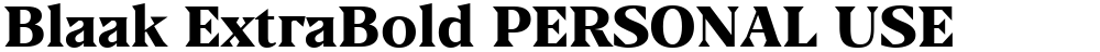 Blaak ExtraBold PERSONAL USE