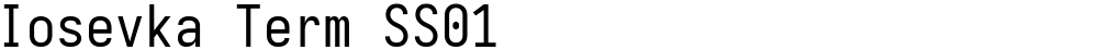 Iosevka Term SS01