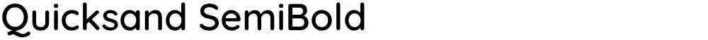 Quicksand SemiBold
