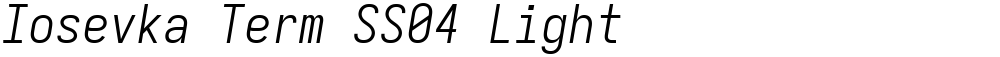 Iosevka Term SS04 Light