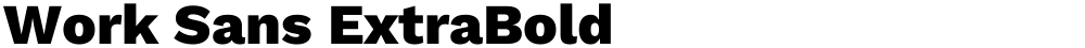 Work Sans ExtraBold