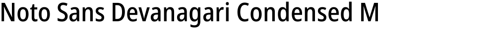Noto Sans Devanagari Condensed Medium