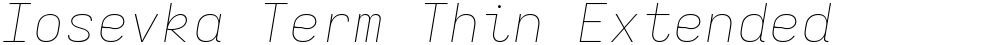 Iosevka Term Thin Extended