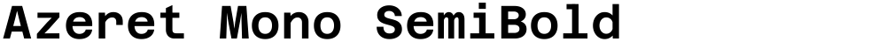 Azeret Mono SemiBold