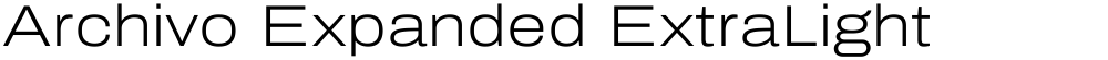 Archivo Expanded ExtraLight