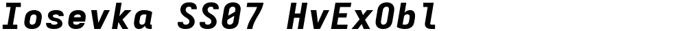 Iosevka SS07 HvExObl