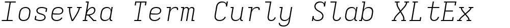 Iosevka Term Curly Slab XLtEx