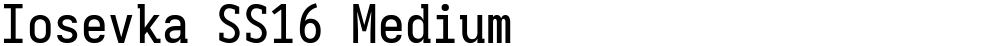 Iosevka SS16 Medium