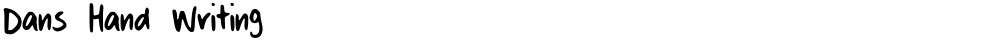 Dans Hand Writing