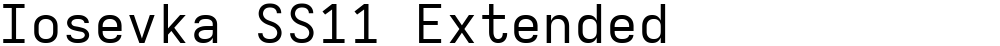 Iosevka SS11 Extended