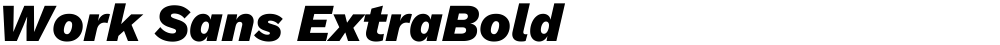 Work Sans ExtraBold