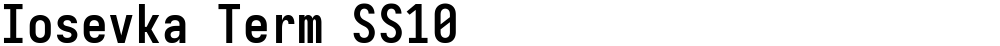 Iosevka Term SS10
